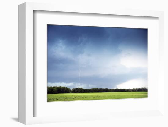 Cloud to Ground Lightning Flash or Strike, Oklahoma, United States of America, North America-Louise Murray-Framed Photographic Print