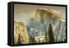 Cloud Wisps at Half Dome, Yosemite-Vincent James-Framed Stretched Canvas