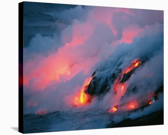 Clouded Lava Eruption-null-Stretched Canvas