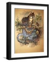 Clouded Leopard, 1861-Joseph Wolf-Framed Giclee Print