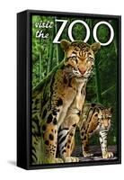 Clouded Leopard - Visit the Zoo-Lantern Press-Framed Stretched Canvas