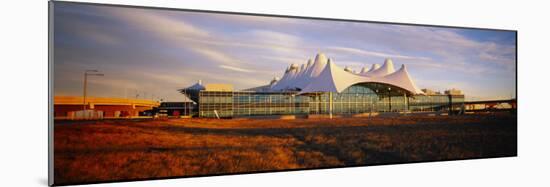 Clouded Sky over an Airport, Denver International Airport, Denver, Colorado, USA-null-Mounted Photographic Print