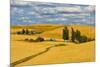 Clouds above farm house on wheat field, Palouse, eastern Washington State, USA-Keren Su-Mounted Photographic Print