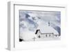 Clouds Above the Mountain Huts and Church Covered with Snow, Bettmeralp, District of Raron-Roberto Moiola-Framed Photographic Print