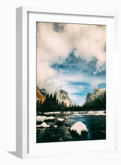 Clouds and Clearing Storm at Valley View, Mid Winter, Yosemite Valley, California-Vincent James-Framed Photographic Print