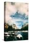 Clouds and Clearing Storm at Valley View, Mid Winter, Yosemite Valley, California-Vincent James-Stretched Canvas