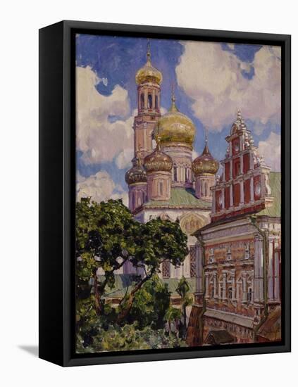 Clouds and Golden Domes, the Simonov Monastery, 1927-Appolinari Mikhaylovich Vasnetsov-Framed Stretched Canvas
