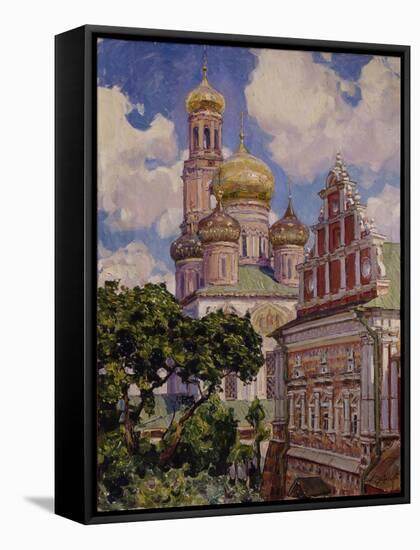 Clouds and Golden Domes, the Simonov Monastery, 1927-Appolinari Mikhaylovich Vasnetsov-Framed Stretched Canvas