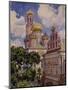 Clouds and Golden Domes, the Simonov Monastery, 1927-Appolinari Mikhaylovich Vasnetsov-Mounted Premium Giclee Print