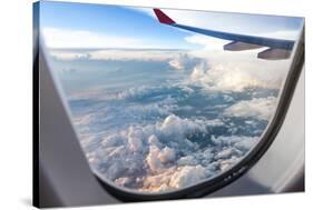 Clouds and Sky as Seen Through Window of an Aircraft-06photo-Stretched Canvas