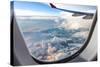 Clouds and Sky as Seen Through Window of an Aircraft-06photo-Stretched Canvas