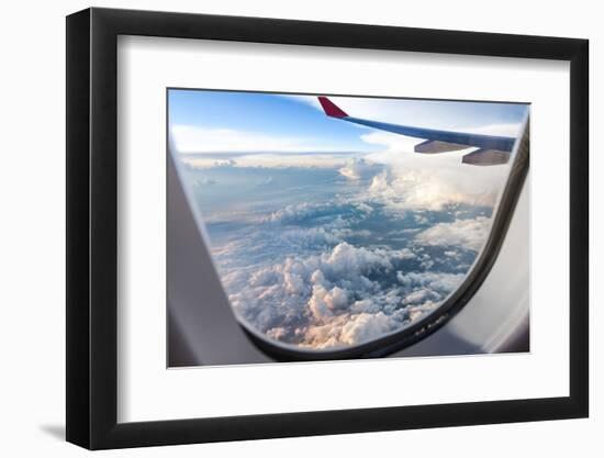 Clouds and Sky as Seen Through Window of an Aircraft-06photo-Framed Photographic Print