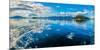 Clouds and sky reflected in the calm waters of the Inside Passage, Southeast Alaska, USA-Mark A Johnson-Mounted Photographic Print
