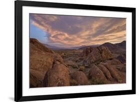 Clouds at Dawn over the Rock Formations, Alabama Hills, Inyo National Forest-James Hager-Framed Photographic Print