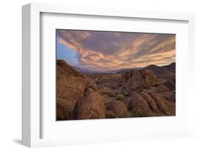 Clouds at Dawn over the Rock Formations, Alabama Hills, Inyo National Forest-James Hager-Framed Photographic Print