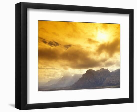 Clouds at Red Rock Canyon National Conservation Area, near Las Vegas, Nevada, USA-Brent Bergherm-Framed Photographic Print