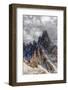 Clouds at sunset over the majestic rocks of Monte Paterno (Paternkofel), Sesto Dolomites-Roberto Moiola-Framed Photographic Print