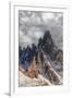 Clouds at sunset over the majestic rocks of Monte Paterno (Paternkofel), Sesto Dolomites-Roberto Moiola-Framed Photographic Print