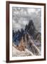 Clouds at sunset over the majestic rocks of Monte Paterno (Paternkofel), Sesto Dolomites-Roberto Moiola-Framed Photographic Print