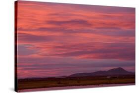 Clouds at sunset over wetland habitat, Whitewater Draw Wildlife Area, Arizona, USA-Bob Gibbons-Stretched Canvas