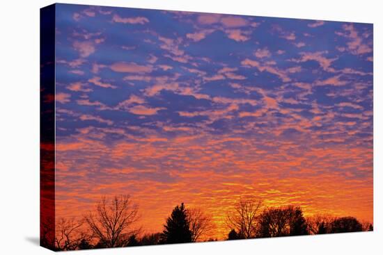 Clouds at sunset, Winnipeg, Manitoba, Canada.-Mike Grandmaison-Stretched Canvas