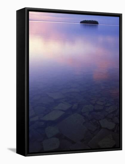 Clouds at Twilight, Lake Huron, Picnic Island, Upper Peninsula, Michigan, USA-Mark Carlson-Framed Stretched Canvas