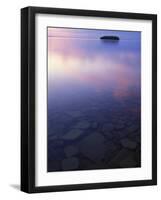 Clouds at Twilight, Lake Huron, Picnic Island, Upper Peninsula, Michigan, USA-Mark Carlson-Framed Photographic Print