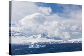 Clouds Build over Snow-Capped Mountains in Dallmann Bay, Antarctica, Polar Regions-Michael Nolan-Stretched Canvas