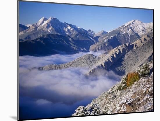 Clouds Fill the Valley of Llobegat in Cadi Moixero Natural Park. Catalonia, Pyrenees, Spain-Inaki Relanzon-Mounted Photographic Print