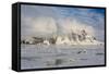 Clouds Forming over Snow-Capped Mountains in Penola Strait, Antarctica, Polar Regions-Michael Nolan-Framed Stretched Canvas