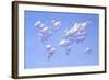 Clouds Forming the Shape of Earth's Continents-null-Framed Art Print