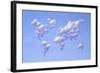 Clouds Forming the Shape of Earth's Continents-null-Framed Art Print