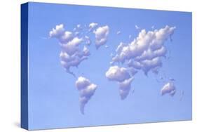 Clouds Forming the Shape of Earth's Continents-null-Stretched Canvas