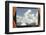 Clouds Framed by Curtains-Found Image Press-Framed Photographic Print