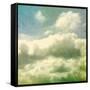 Clouds. Grungy Vector Illustration. Texture-Vik Y-Framed Stretched Canvas