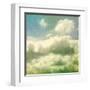 Clouds. Grungy Vector Illustration. Texture-Vik Y-Framed Art Print