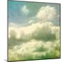 Clouds. Grungy Vector Illustration. Texture-Vik Y-Mounted Art Print