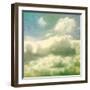 Clouds. Grungy Vector Illustration. Texture-Vik Y-Framed Art Print