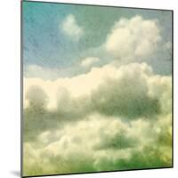 Clouds. Grungy Vector Illustration. Texture-Vik Y-Mounted Art Print