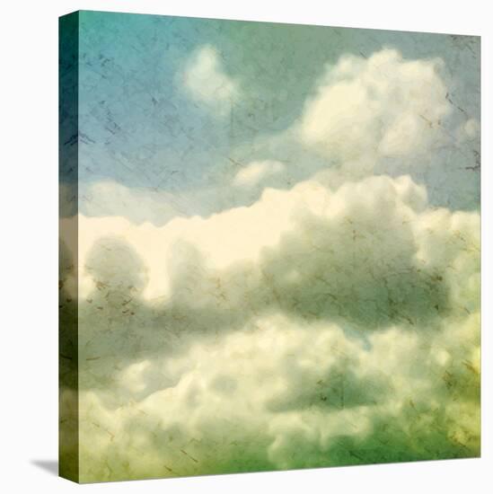 Clouds. Grungy Vector Illustration. Texture-Vik Y-Stretched Canvas