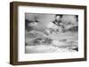 Clouds hang between the mountains of the Dolomites-Jean Schwarz-Framed Photographic Print