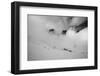 Clouds hang between the mountains of the Dolomites-Jean Schwarz-Framed Photographic Print