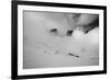 Clouds hang between the mountains of the Dolomites-Jean Schwarz-Framed Photographic Print
