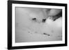 Clouds hang between the mountains of the Dolomites-Jean Schwarz-Framed Photographic Print