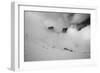 Clouds hang between the mountains of the Dolomites-Jean Schwarz-Framed Photographic Print