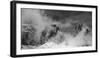 Clouds hang between the mountains of the Dolomites-Jean Schwarz-Framed Photographic Print