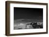 Clouds hang between the mountains of the Dolomites-Jean Schwarz-Framed Photographic Print