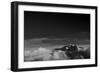 Clouds hang between the mountains of the Dolomites-Jean Schwarz-Framed Photographic Print