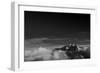 Clouds hang between the mountains of the Dolomites-Jean Schwarz-Framed Photographic Print