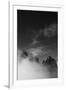 Clouds hang between the mountains of the Dolomites-Jean Schwarz-Framed Photographic Print